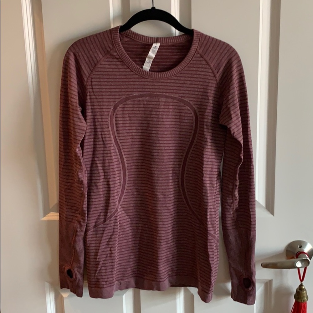 Long-Sleeve Lulu Logo Workout Top
